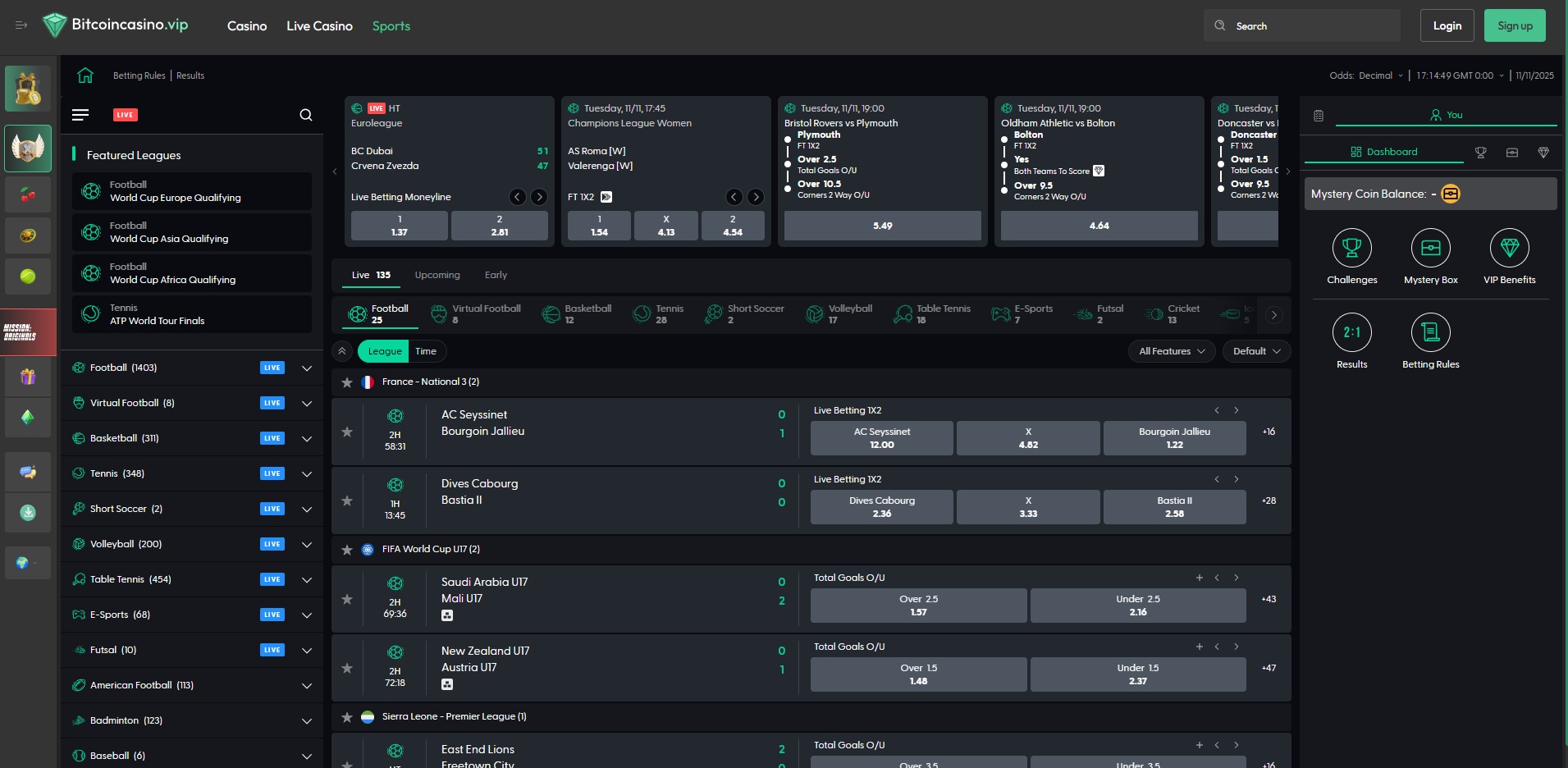 BitcoinCasinoVIP Sports